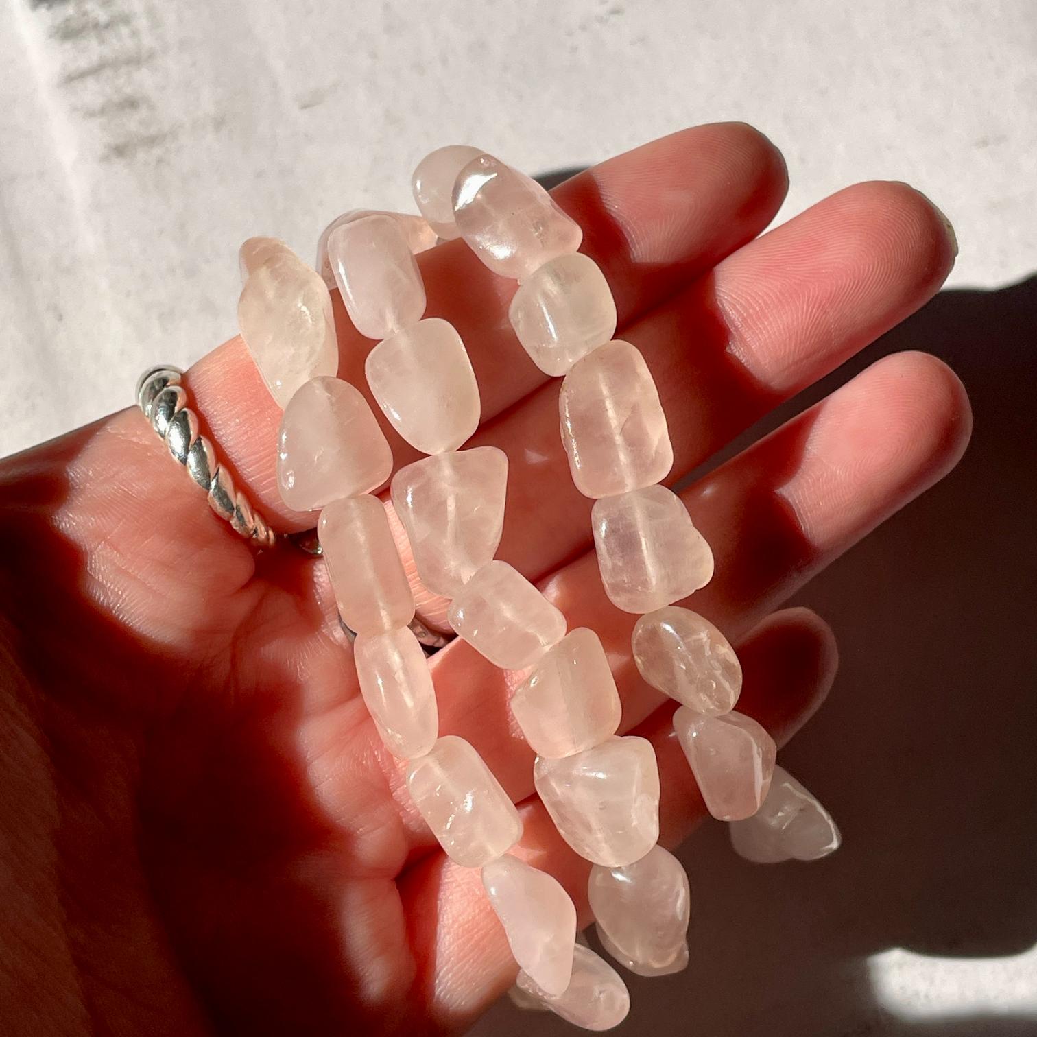 Nugget Bracelet - Rose Quartz *B* Nugget Bracelet - Rose Quartz *B*